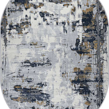Турецкий ковер Regnum 37613A OVAL BLUE / L.GREY