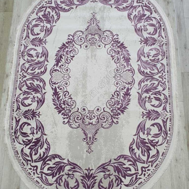 Турецкий ковер Amatis Lux 36567A OVAL LILA / LILA