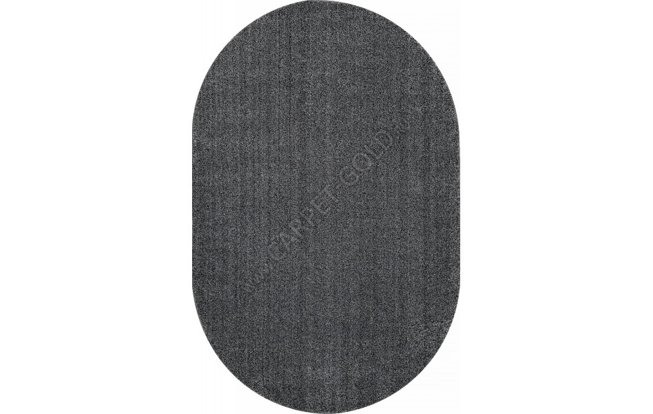 Однотонный овальный ковер T600 - BLACK  - коллекция SOFIA