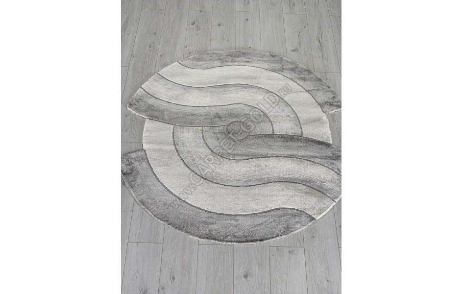 Ковер 00836G - GREY / GREY - Круг - коллекция SAFIR