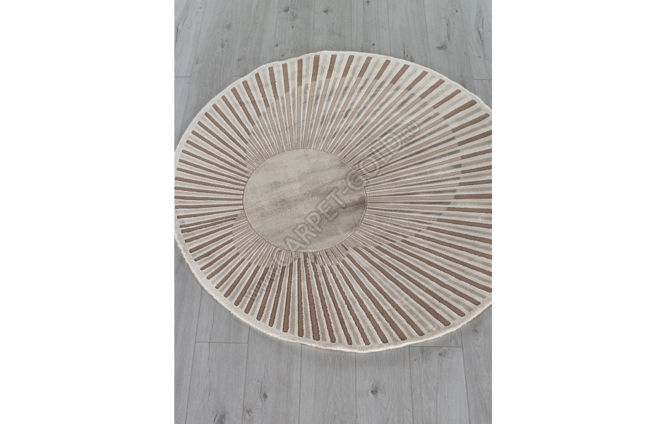 Ковер 00837A - BROWN / BROWN - Круг - коллекция SAFIR