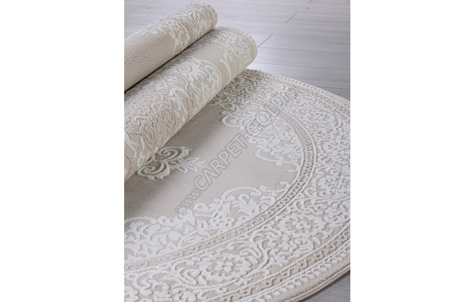 Ковер E830AF - BEIGE / CREAM - Овал - коллекция SIROCCO